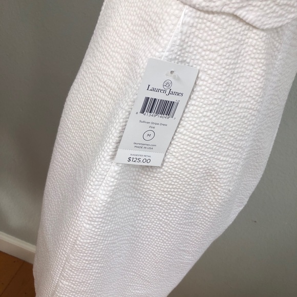 Lauren James Sullivan Stripe Dress White NWT - Picture 6 of 6
